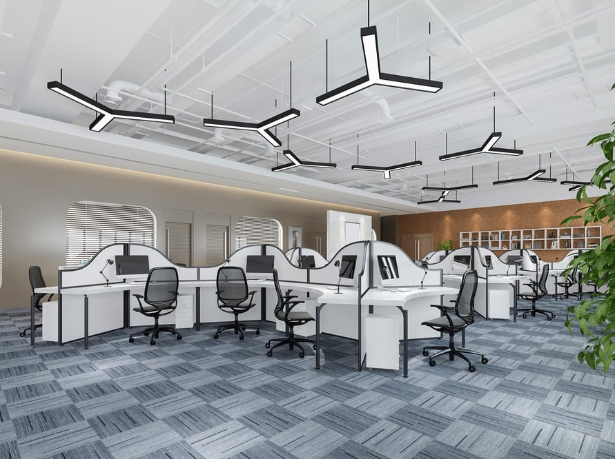 3D Rendering of  Modern Office Space